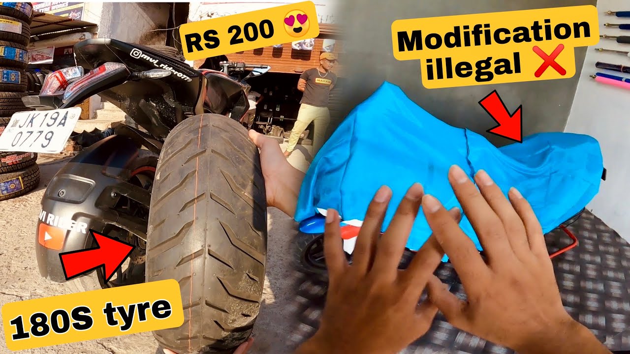 Rs200 ma Superbike wala Tyre laga dia 😍 | Modification illegal 😫❌