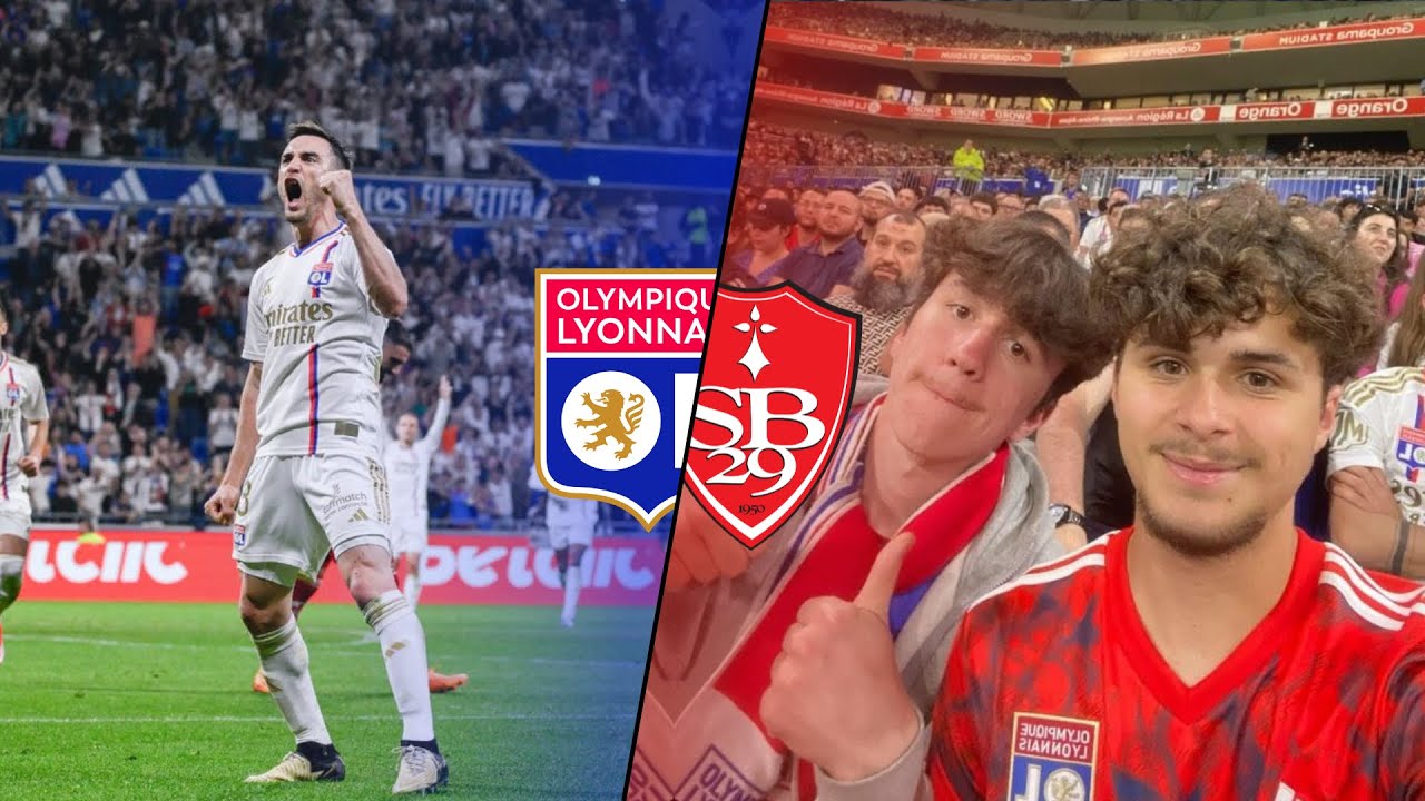 Vlog match Ol-brest 4-3  2023-2024 ( le match de l’année)