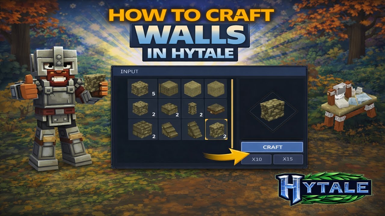 How to Craft a Wall in Hytale (Step by Step)