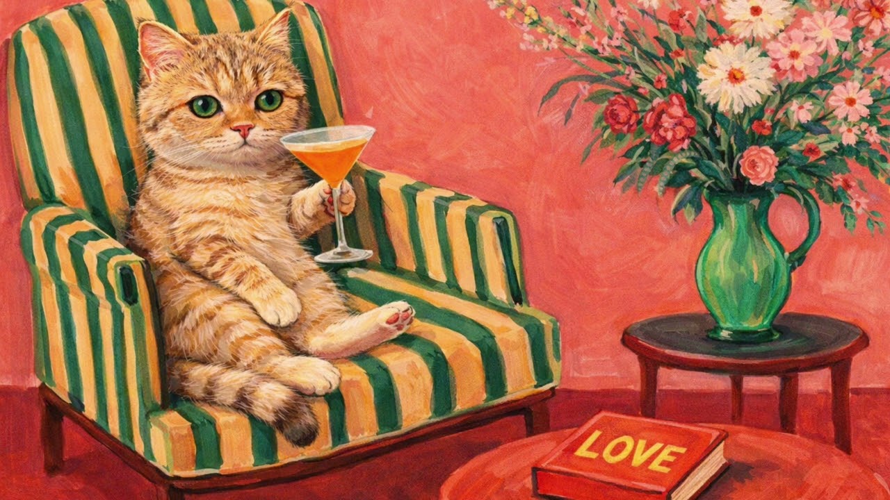 Soft Art Cat Ambiance | Cozy Lofi Visual 
