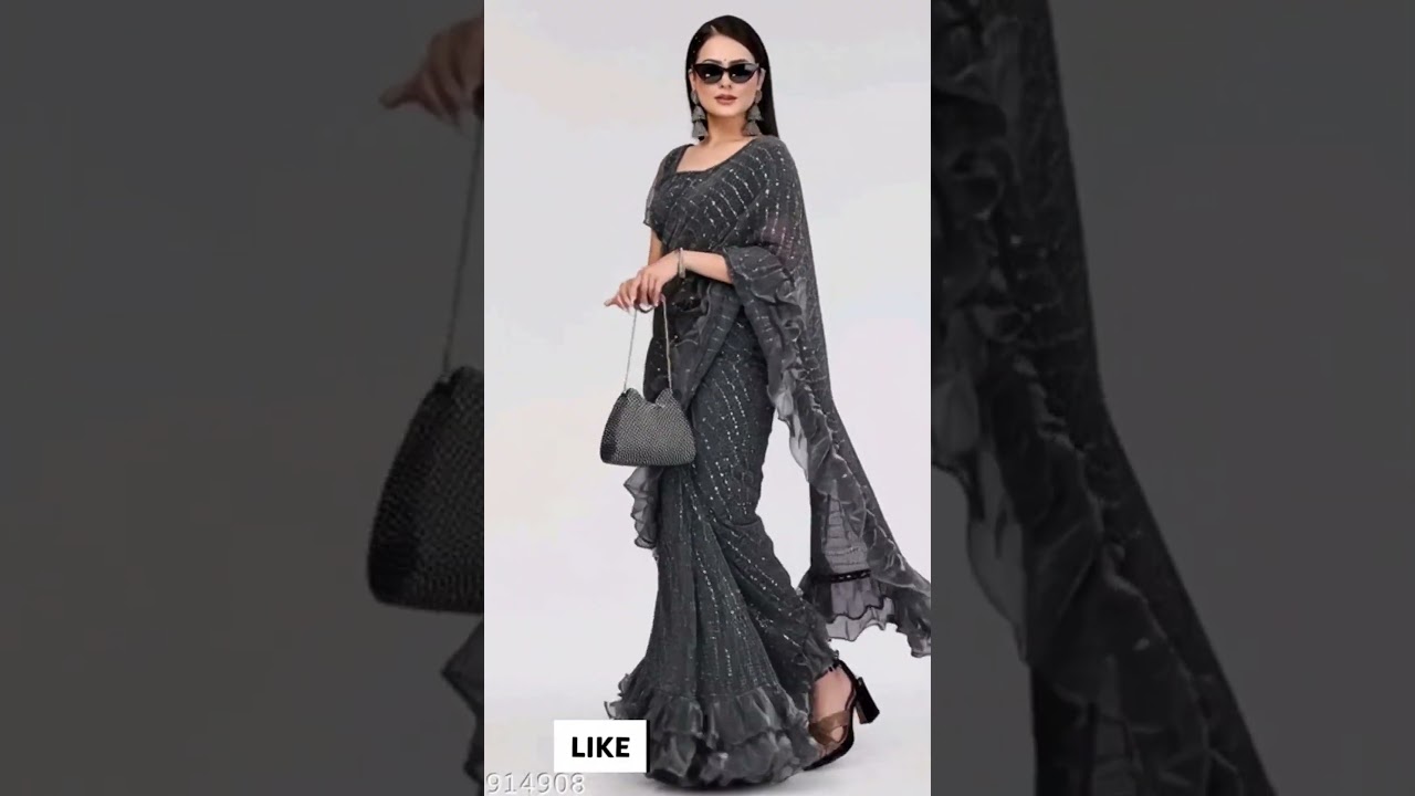 Adrika Fashionable Crush Saree With Stitched Blouse | Wedding Wear Lycra Saree | COD Available