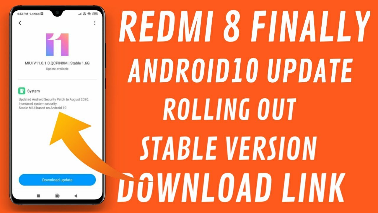 OFFICIAL INDIA - REDMI 8 ANDROID 10 | REDMI 8 ANDROID 10 WITH MIUI 11.0.1.0 UPDATE | ANDROID 10