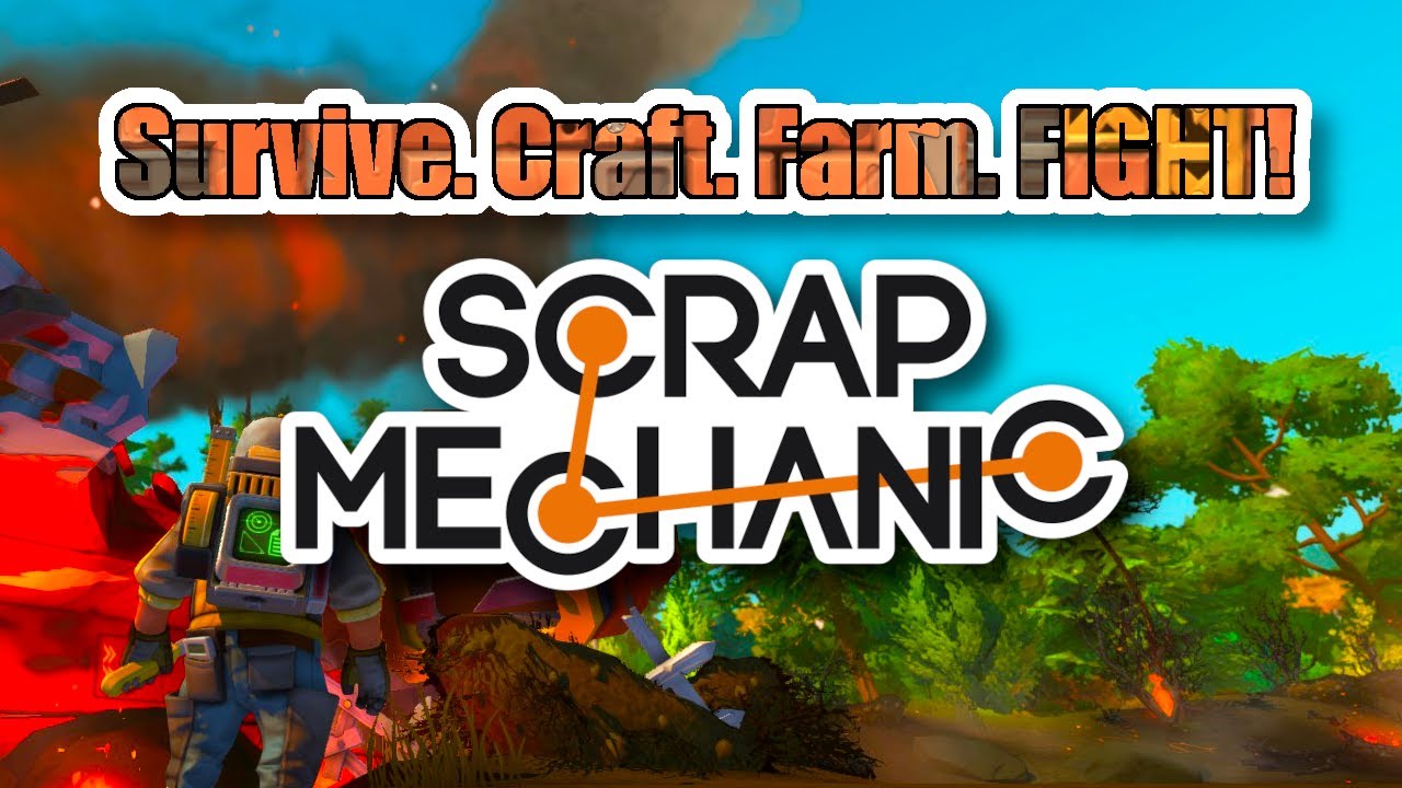 Scrap Mechanic Survival Ep.1: Beginner Guide to Farming, Crafting & Fighting Bots!