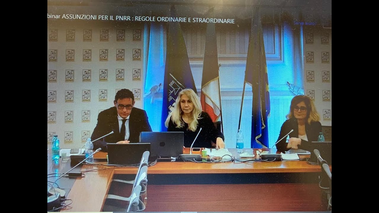La registrazione del webinar Anci sulle regole ordinarie e straordinarie per le assunzioni nel Pnrr