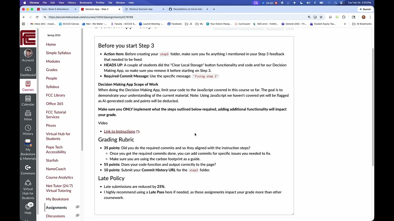 CIT93SP26  - Week 9 Decision App Step 3