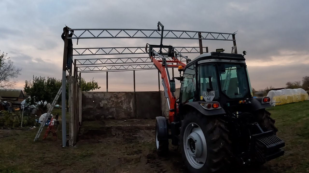 Будівництво. Шикарний Ангар-Зерносклад 9х12. За 7 днів. Дощ та короткі дні ускладнював процес.