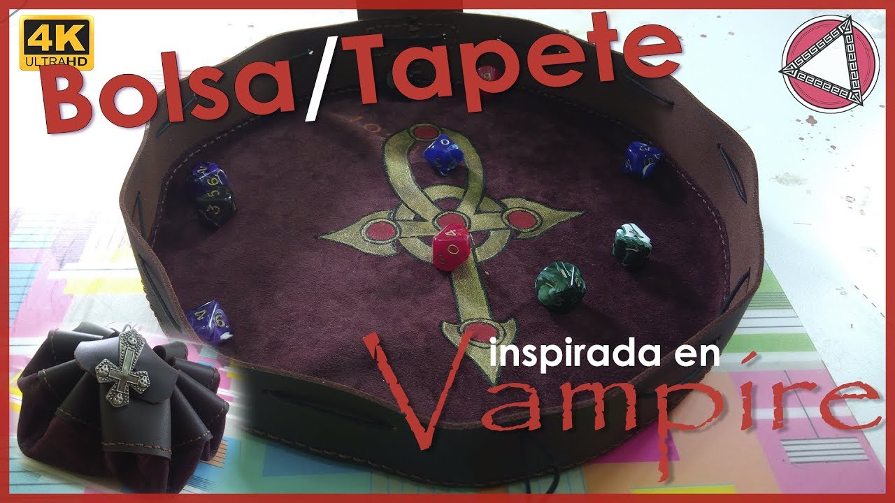 2 en 1 - MONEDERO MEDIEVAL/TAPETE para DADOS de ROL (inspirado en Vampire🧛‍♀️🧛‍♂️) #  DIY Tutorial