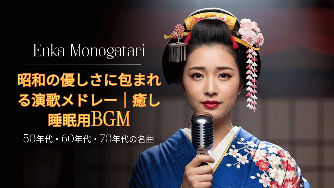 心が疲れたあなたへ。昭和の優しさに包まれる演歌メドレー｜癒し・睡眠用BGM |  Enka Monogatari