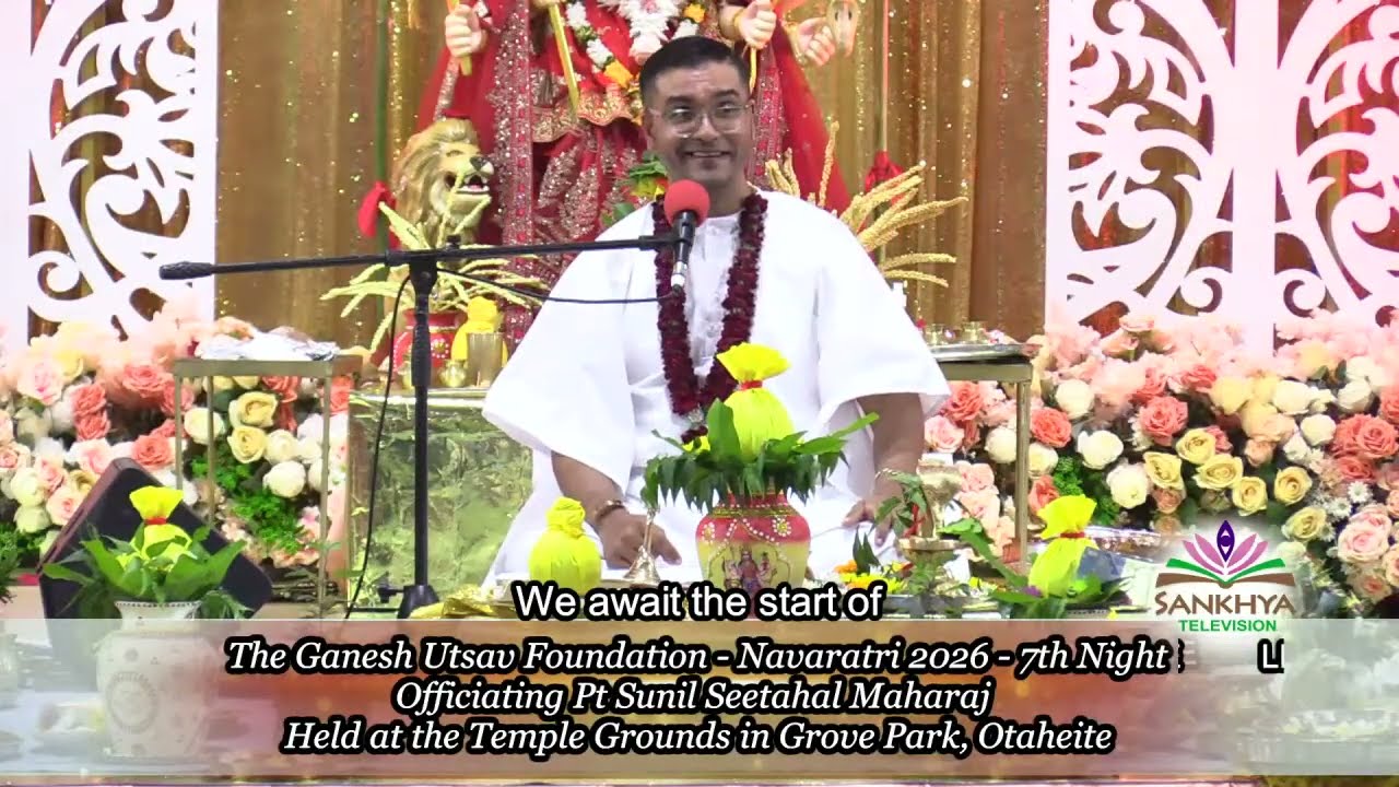 The Ganesh Utsav Foundation - 7TH Night Navaratri (March 2026) offi Pt Sunil Seetahal Maharaj