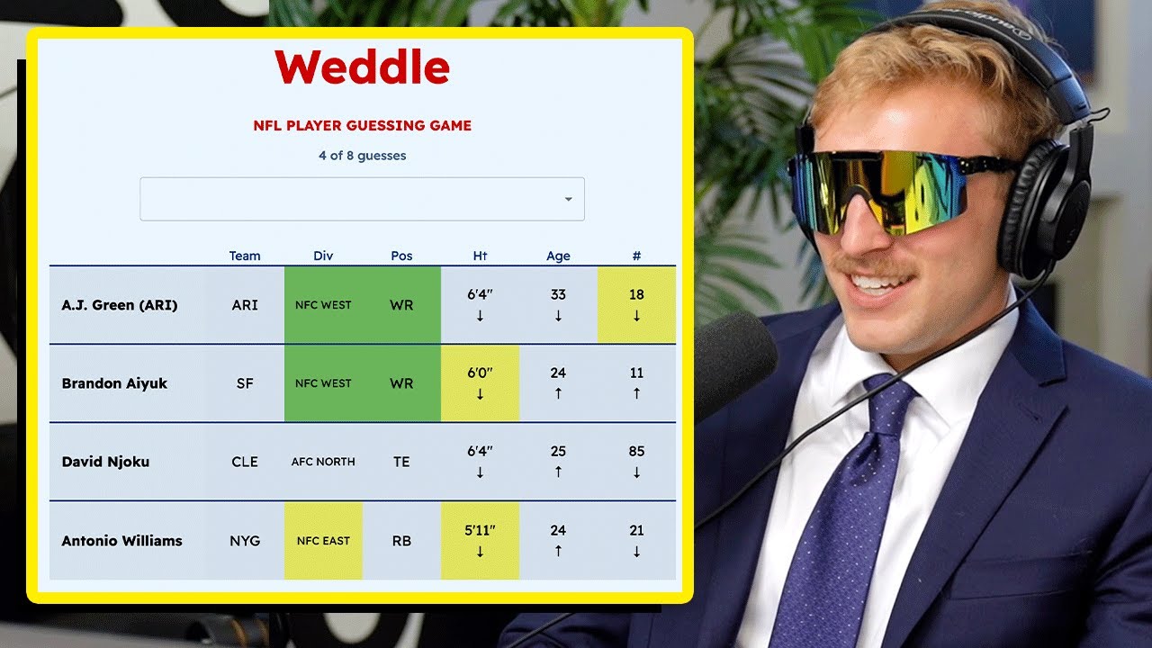 we played weddle during the nfl draft...