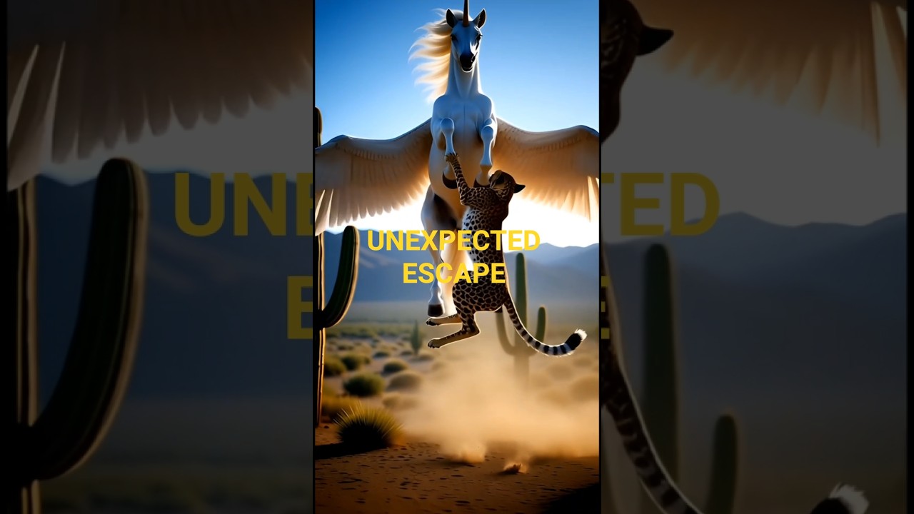 Cheetah Attacks Winged Unicorn — Unexpected Escape!