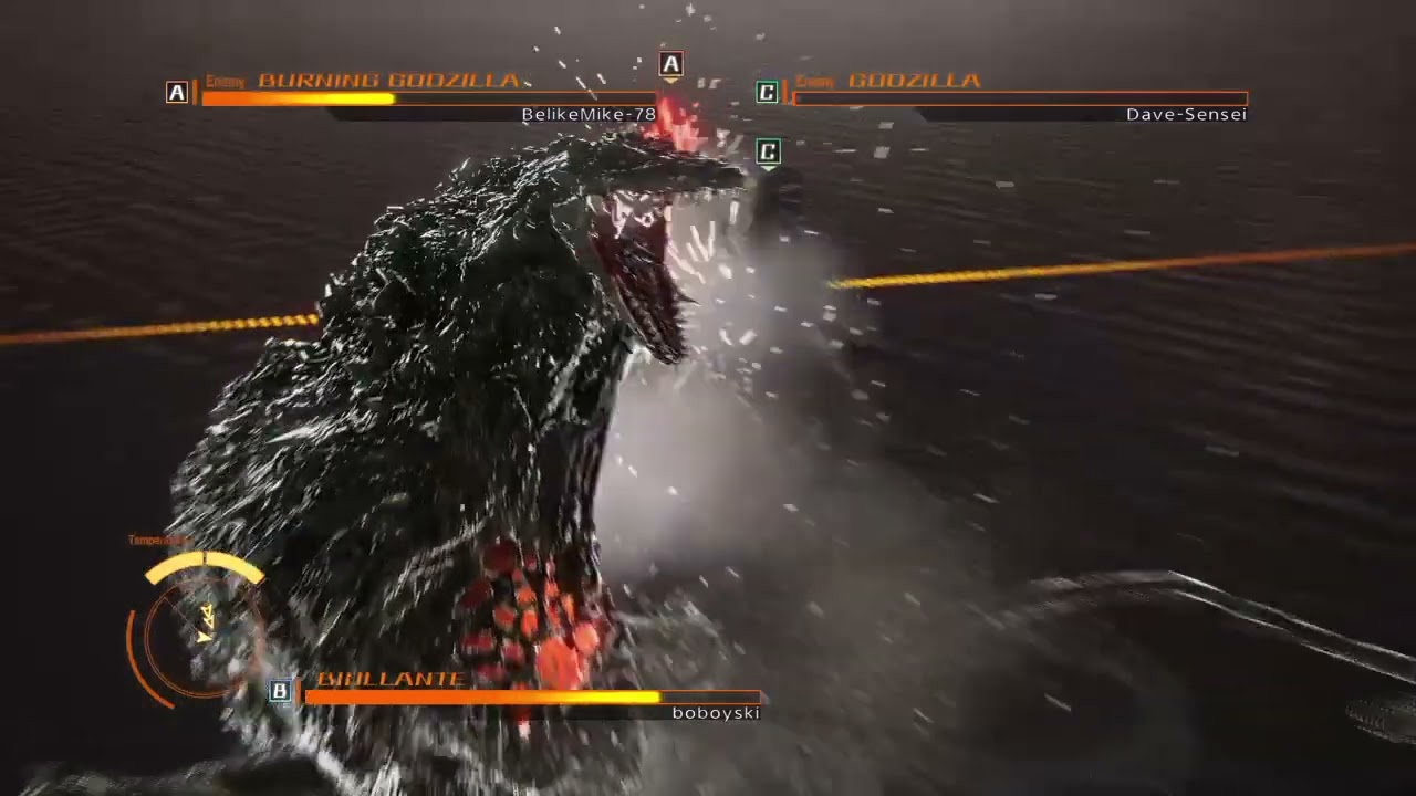 Godzilla PS4 Online Battle: Biollante vs Godzilla vs Burning Godzilla