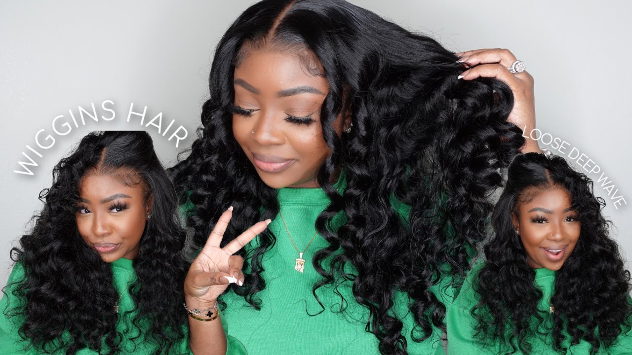 WOW! Loose Deep Wave Wig Install with Wand Curls| Ft. Wiggins Hair