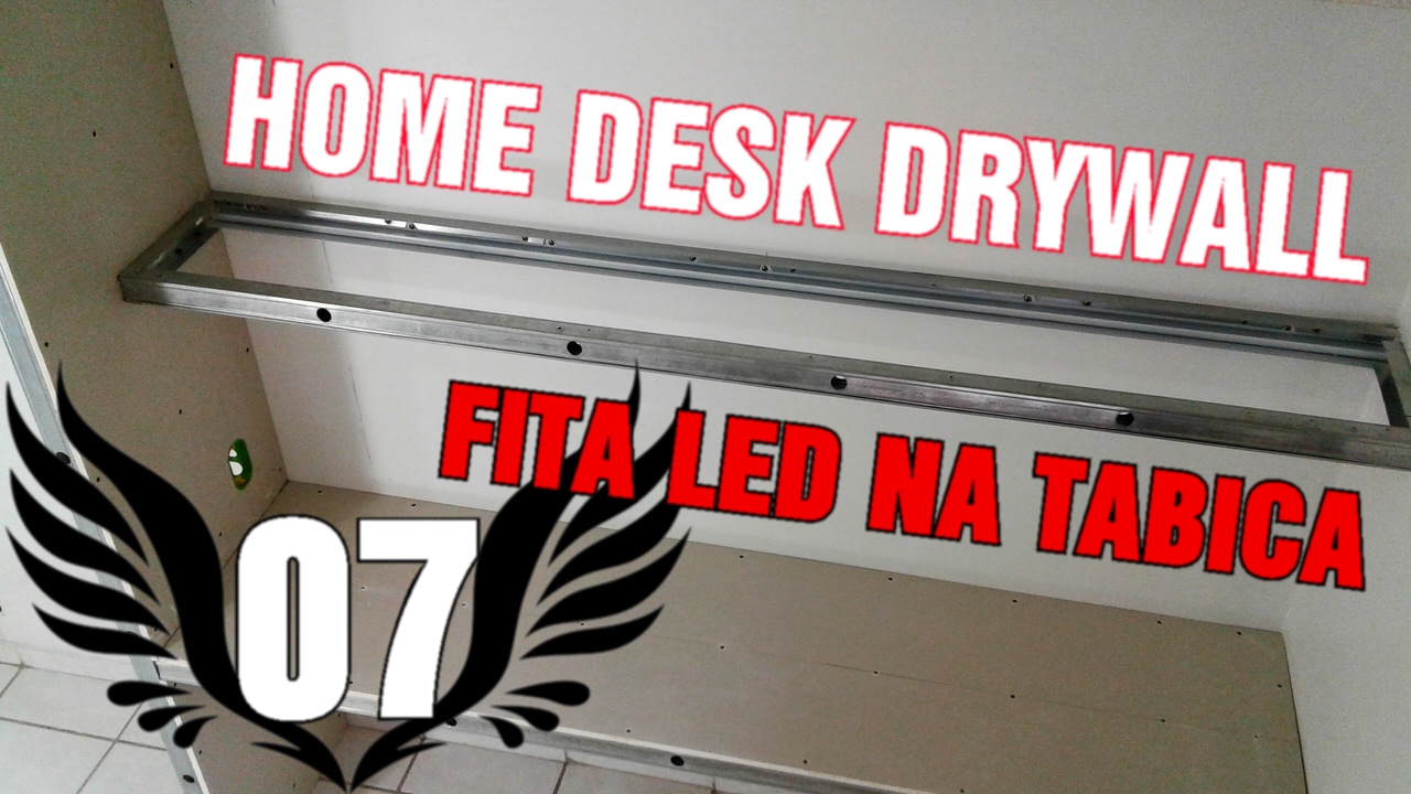 Como fazer Mesa HOME DESK Gesso Drywall LED na Tabica Passo a Passo