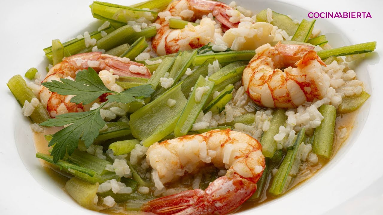 Borraja con gambones y arroz: Una receta sencilla y cercana con Karlos Arguiñano