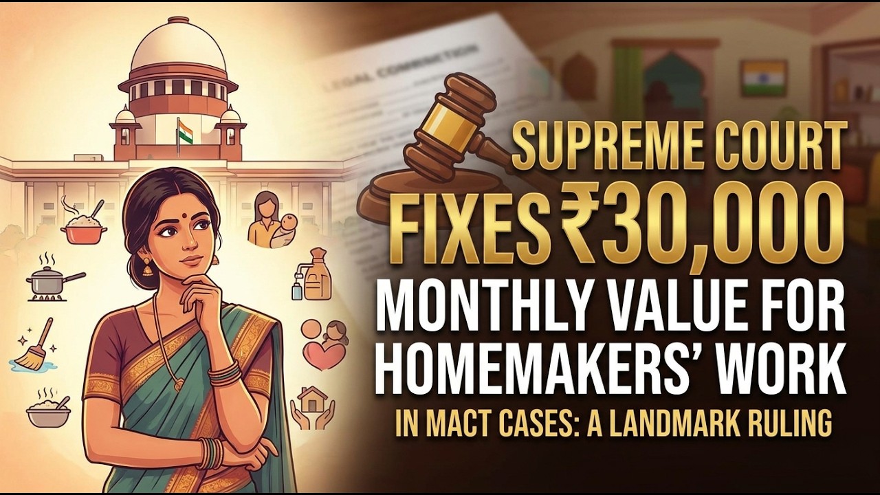 Supreme Court Fixes ₹30,000 Monthly Value for Homemakers in MACT Cases | 