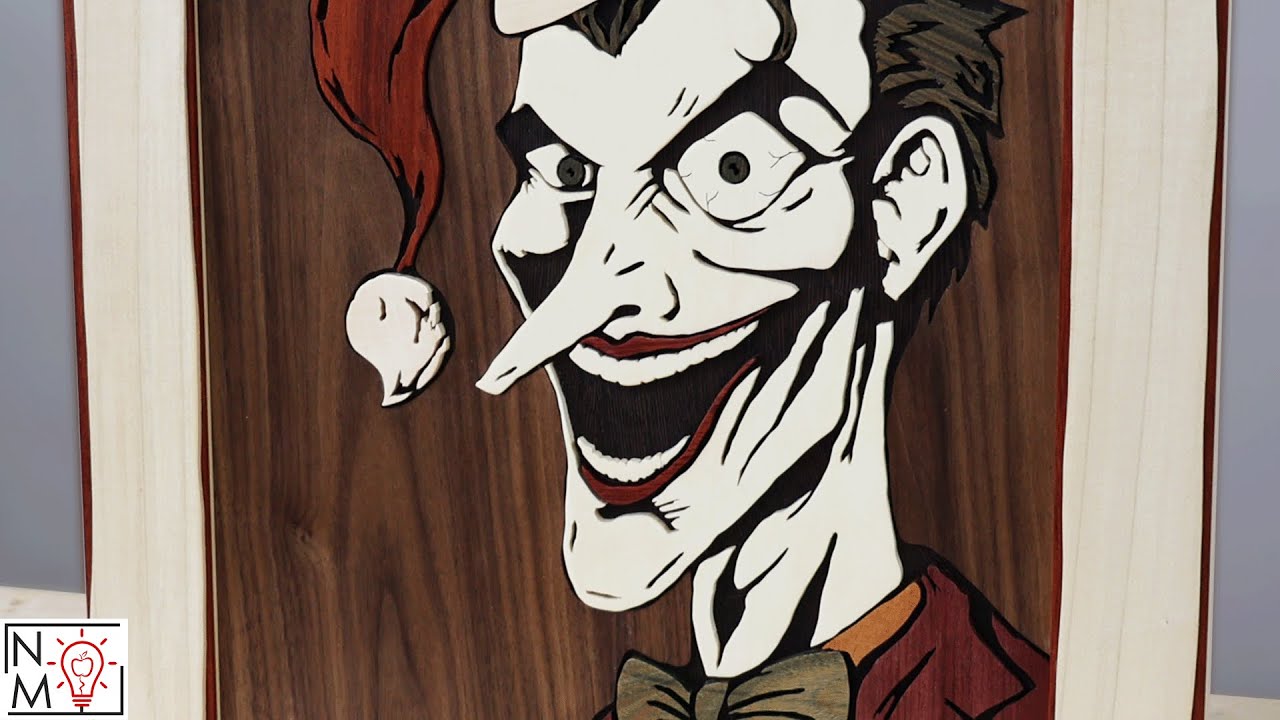 The Joker Out of Wood | DC Comics Woodworking Project with NO Paint!