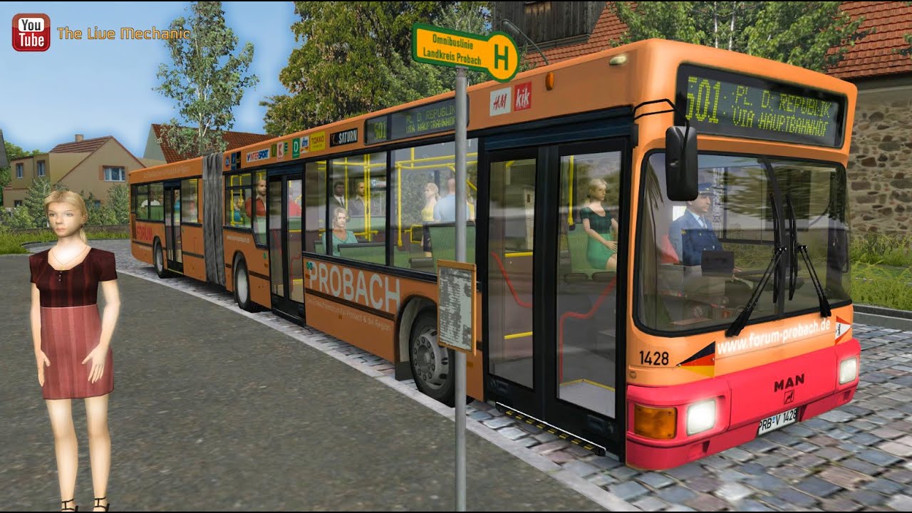 MAN NL NG Series on map Probacher Land - Omsi 2 Der Omnibussimulator