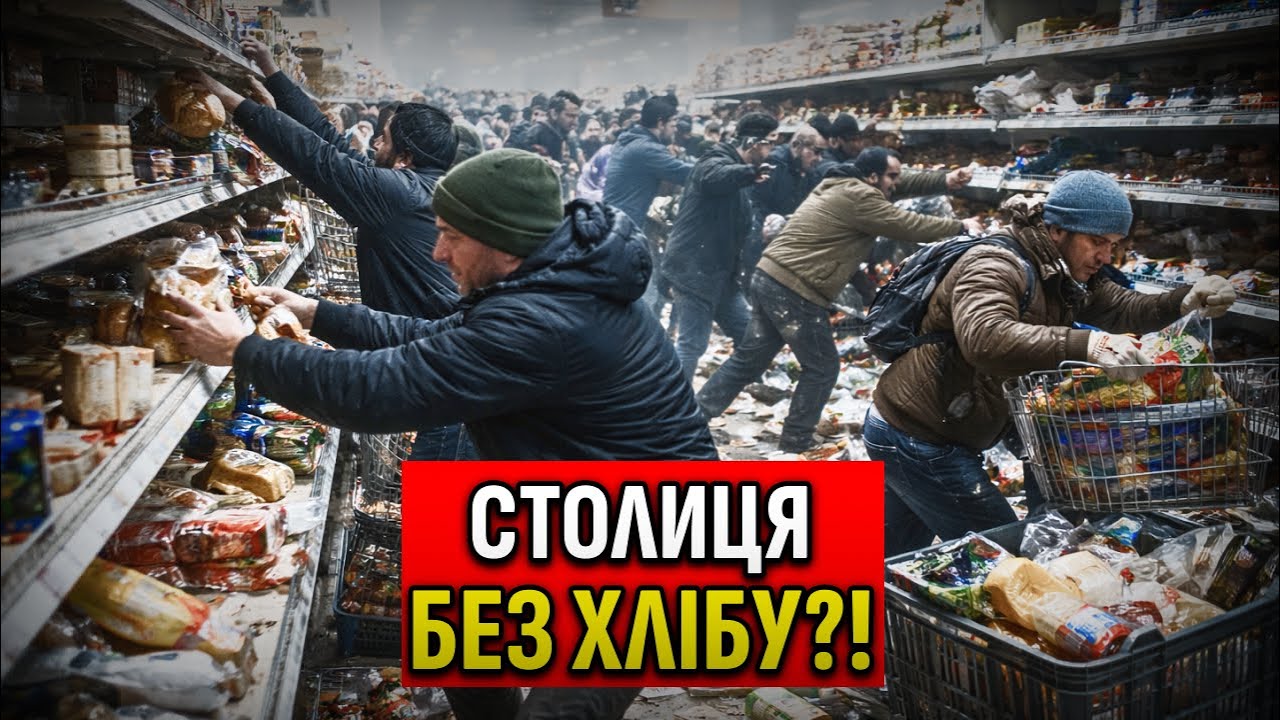 На полицях — ПУСТО! ХАОС в столиці! Українці ШТУРМУЮТЬ супермаркети!