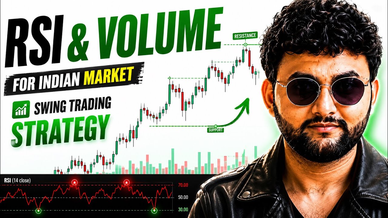 Swing Trading Strategy ( RSI + VOLUME ) Upto 80% Accuracy | Hidden Volume Concept.