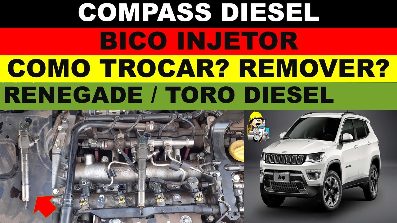 Jeep Compass diesel bico injetor como trocar? Motor 2.0 multijet Renegade Toro diesel