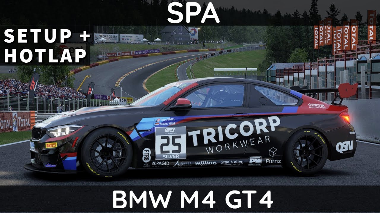 ACC | BMW M4 GT4 @ Spa | Setup walk-through | Hotlap |