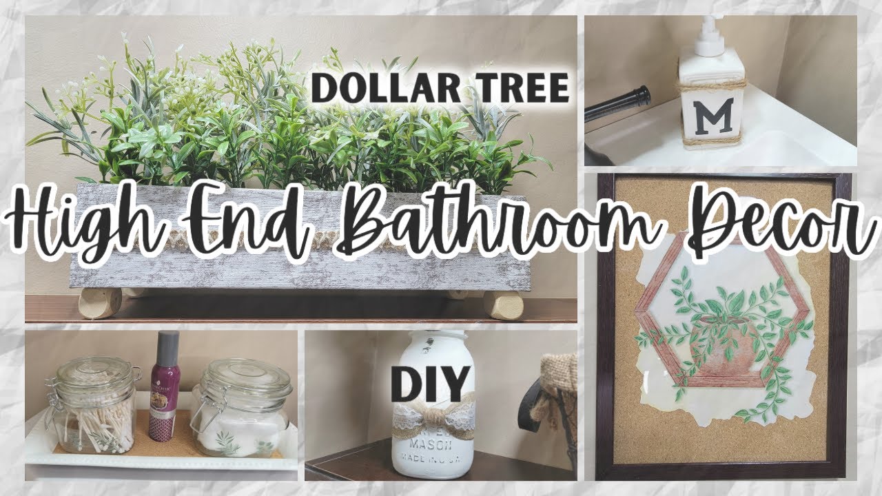 Make Your Own High End Bathroom Decor | Crafts for Your Home on a Budget | Dollar Tree Farmhouse DIY