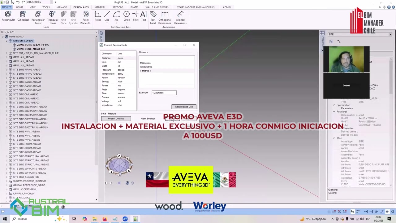 🌱 AVEVA E3D: formación real con acompañamiento  Casos desde México y LATAM JGD El BIM Manager Chile