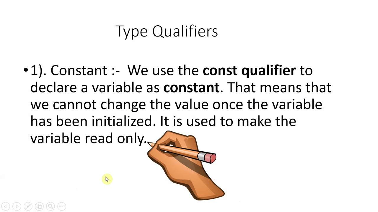 Type Qualifiers  Pointers  in C language