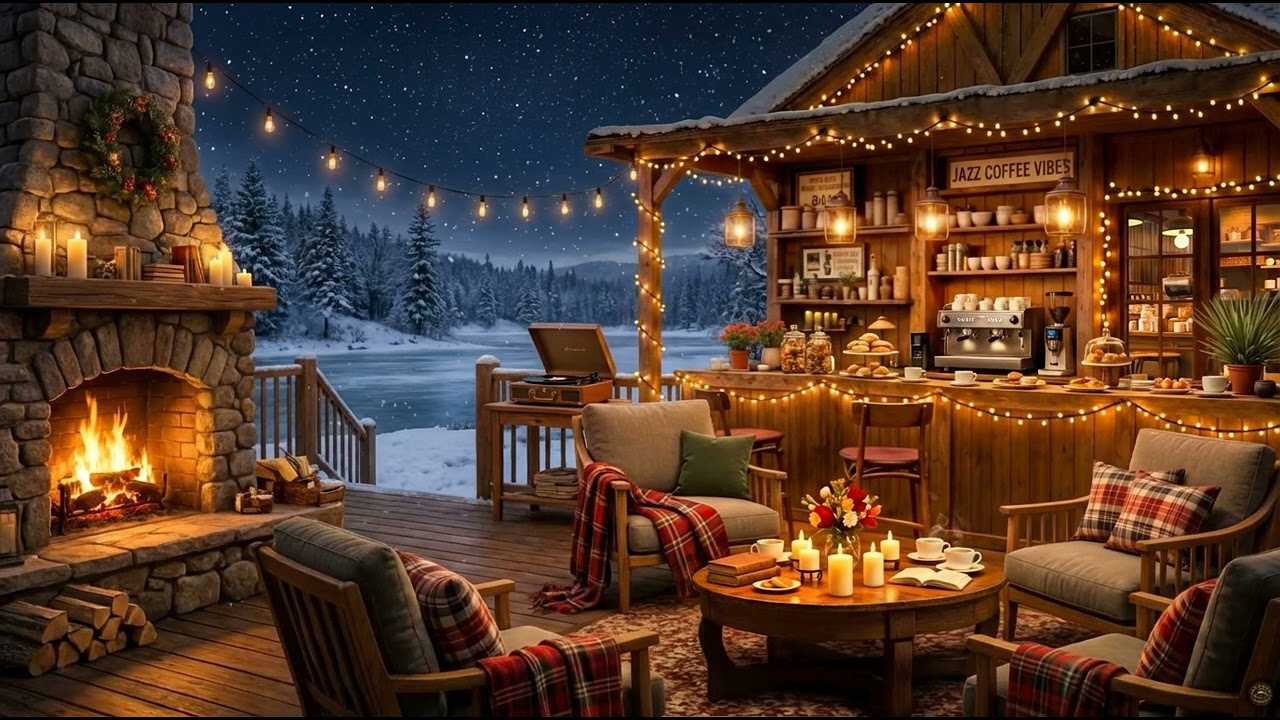 Cozy Winter Cafe Study Jazz ⛄ Piano Background Music