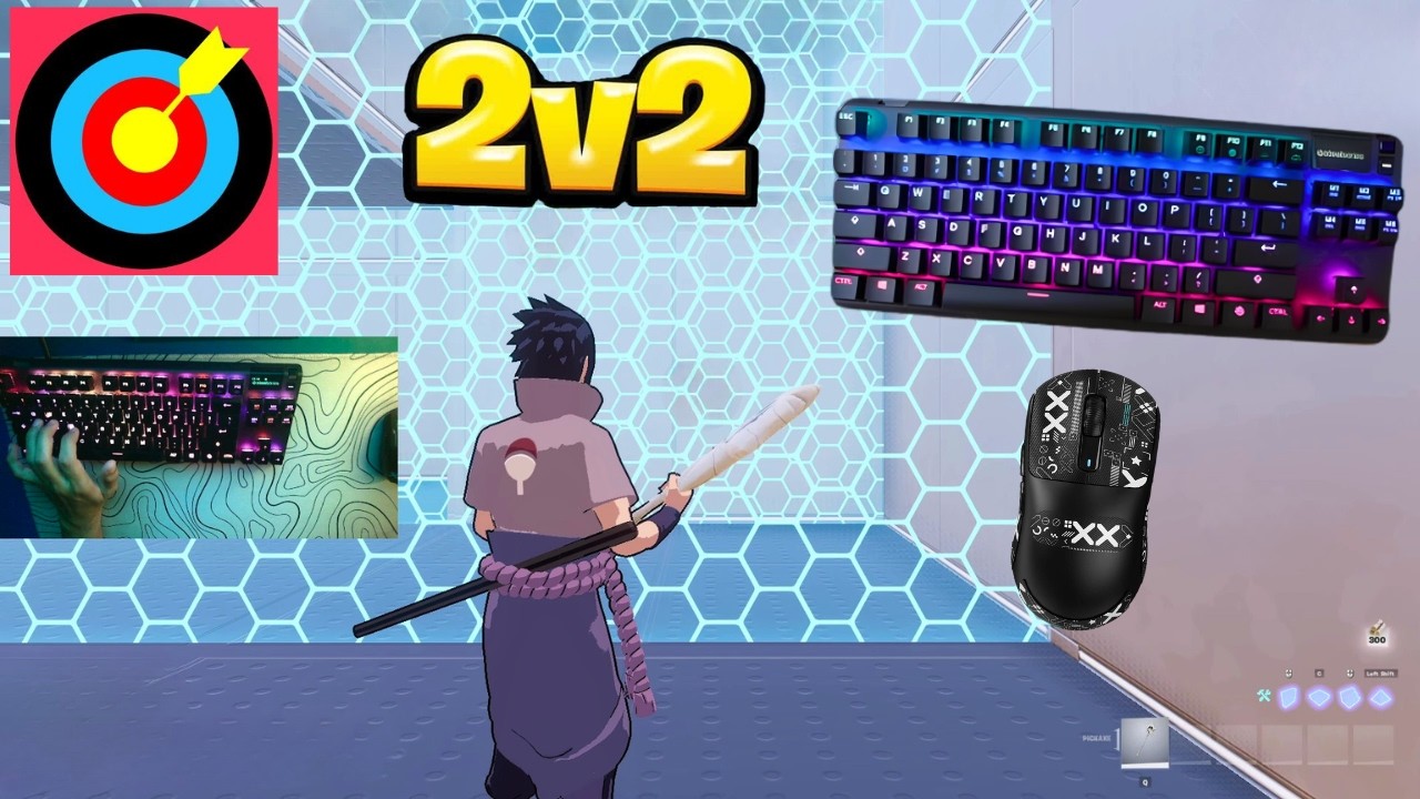 Fortnite 2v2 Piece Control😍 SteelSeries Apex Pro TKL ASMR💤