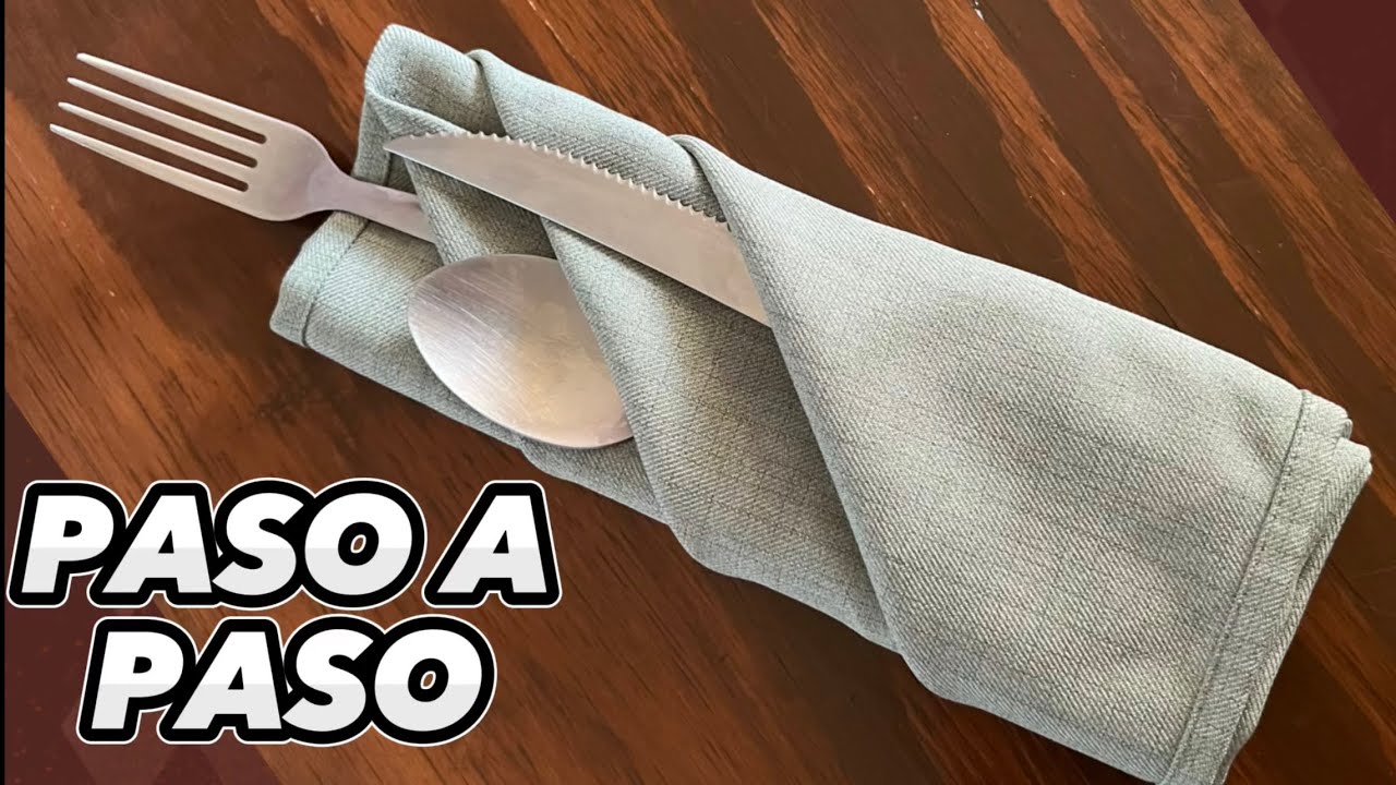 Te ENCANTARA ver as&iacute; los cubiertos 😍/ Como DOBLAR la servilleta de tela para poner los cubiertos