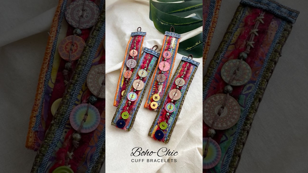 Colorful Cuff Bracelet Creations - DIY Handmade Boho Chic Bracelets