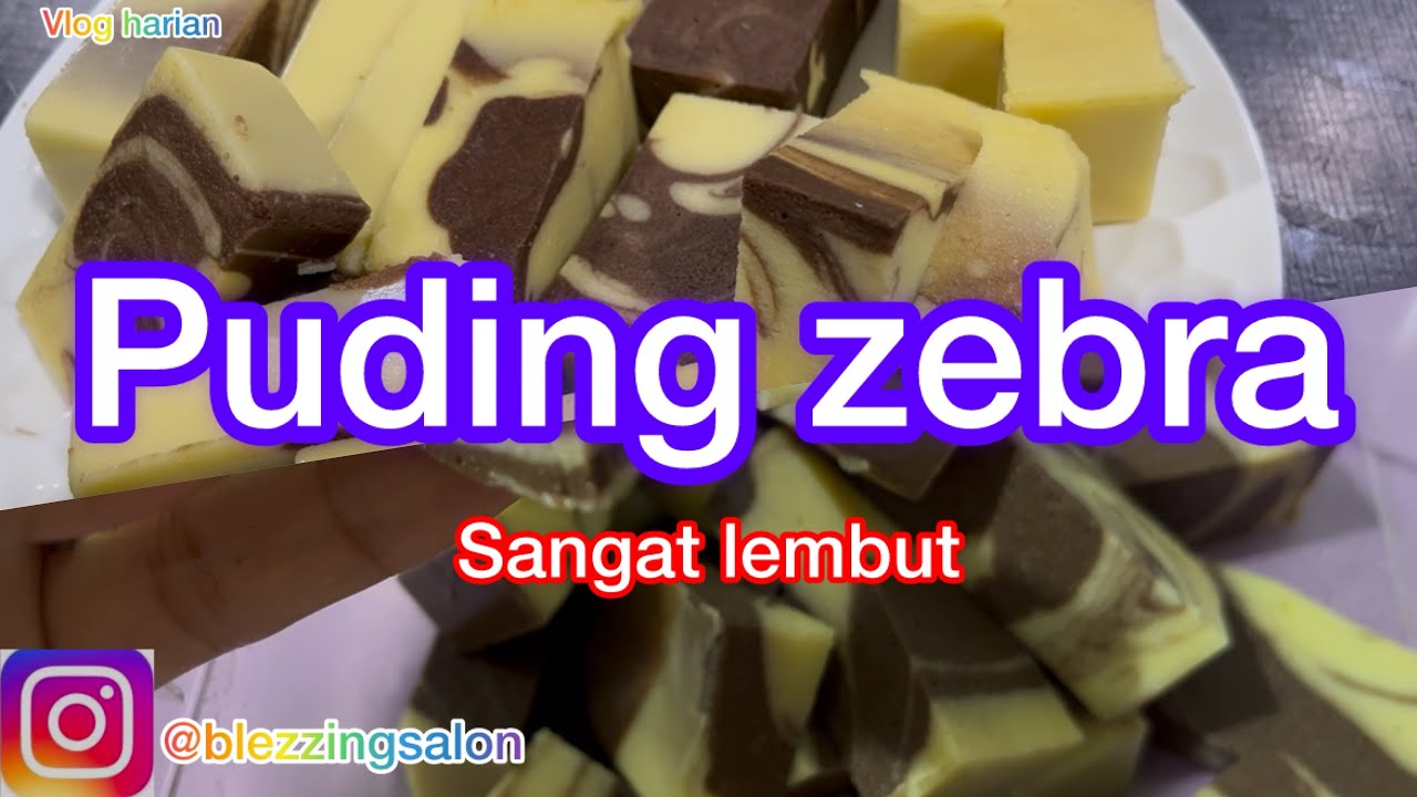 Vlog harian || resep puding zebra ||