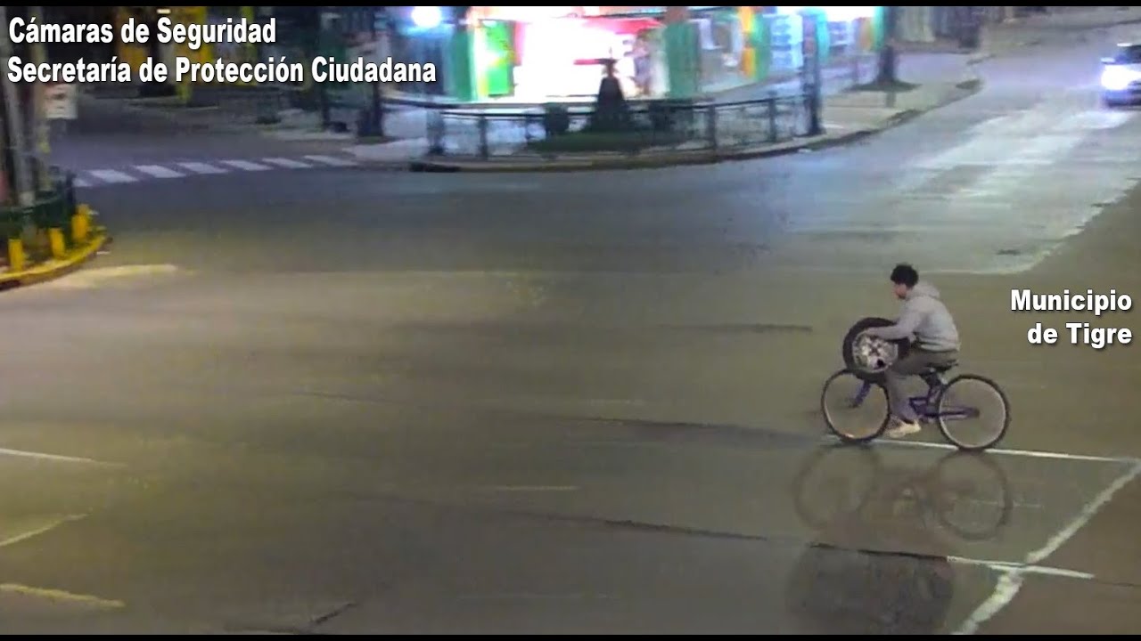 General Pacheco Las cámaras del COT permitieron detener a un sujeto que había robado la rueda de un