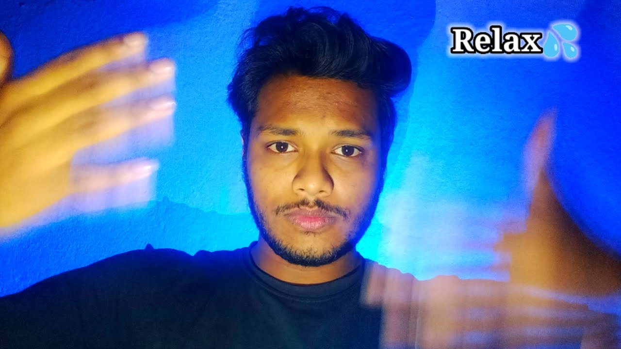 ASMR Spit Painting and Mouth Sounds With Hand Movements