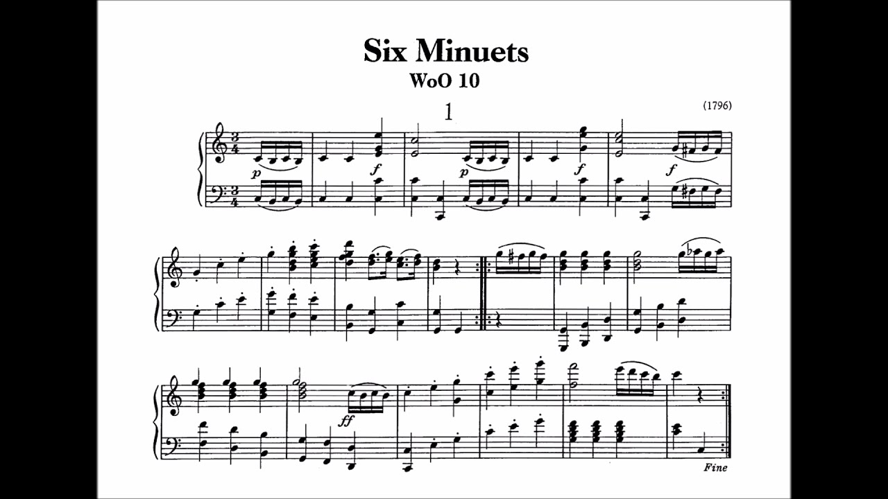 Ludwig van Beethoven - 6 Minuets, WoO 10