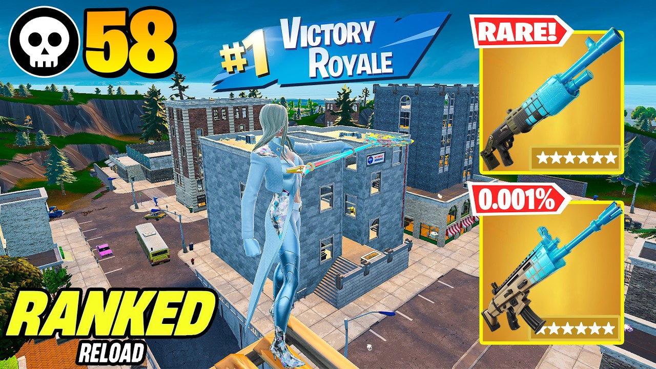 58 Elimination Duos "Ranked RELOAD” Gameplay Wins (Fortnite Chapter 7 PS5 Controller)