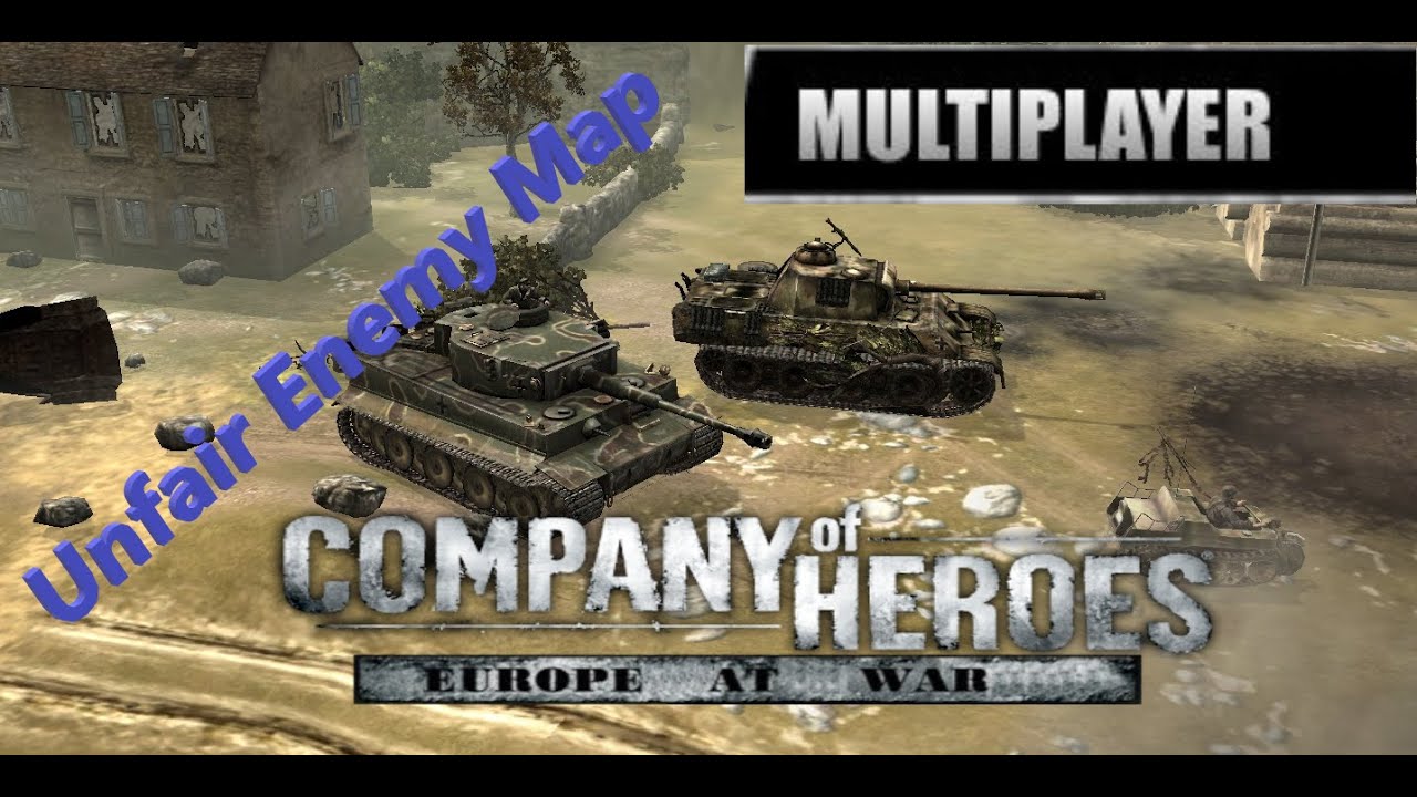 Company of Heroes Co-Op (Unfair Enemy Maps vol3) 2vs3 Expert CPU [Europe At War mod]
