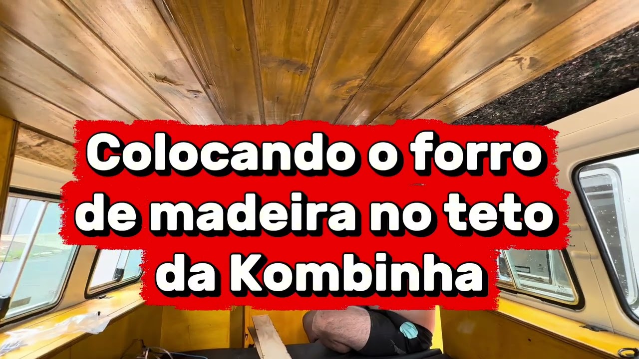 Forro de madeira para o teto da nossa Kombihome