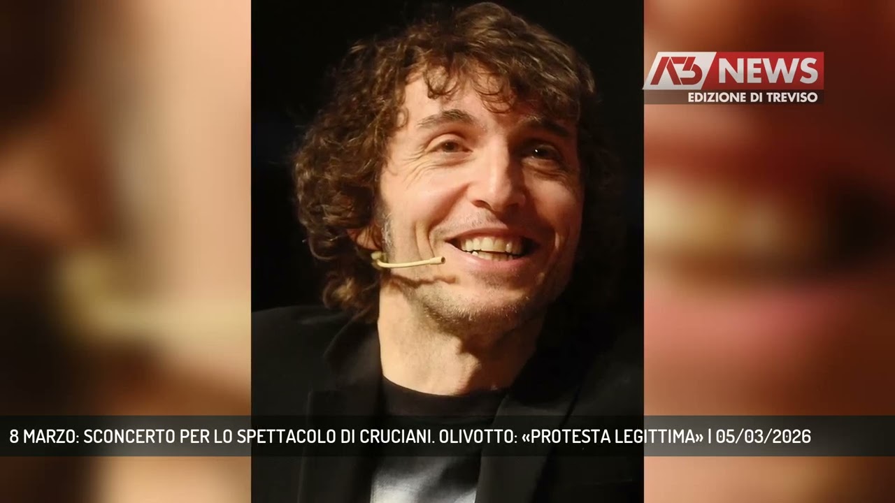 8 MARZO: SCONCERTO PER LO SPETTACOLO DI CRUCIANI. OLIVOTTO: «PROTESTA LEGITTIMA» | 05/03/2026