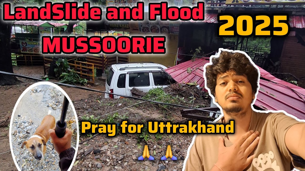 Daily Life in Mussoorie After Flood 🌧️ | Dangerous Landslide Moments Captured #mussoorietoday 