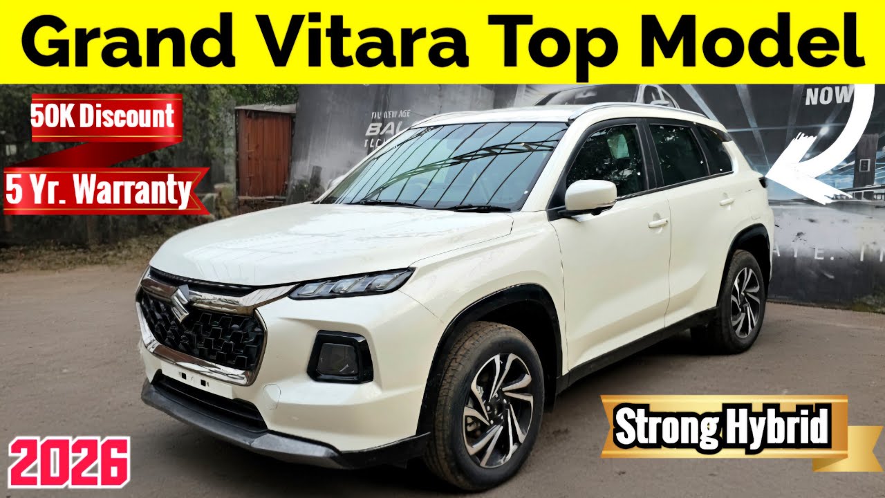 Updated ✅️ Maruti Grand Vitara Alpha Strong Hybrid Review ❤️Top Model 🔥50k Discount #grandvitara2026