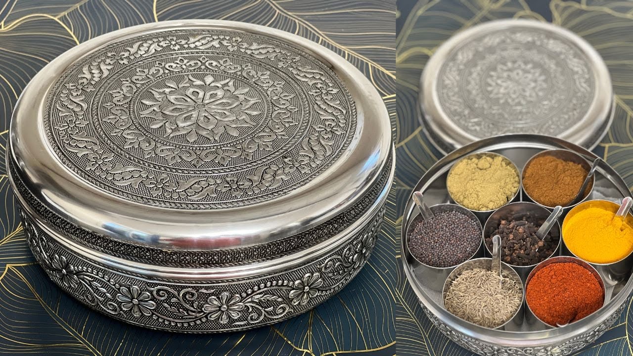 Spice box | Masala dabba | Garam masala box | Stainless steel masala dabba |Indian masala/spice box