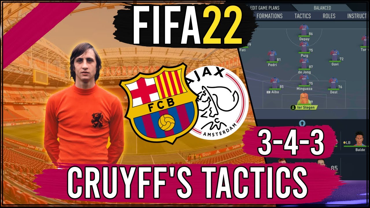 Recreate Johan Cruyff's Total Football 3-4-3 Tactics in FIFA 22 | Custom Tactics Explained