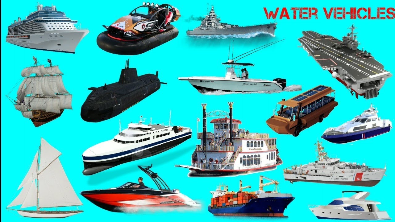 Water vehicles name || Boats & ships || पानी के वाहनों का नाम || Easy english learning process