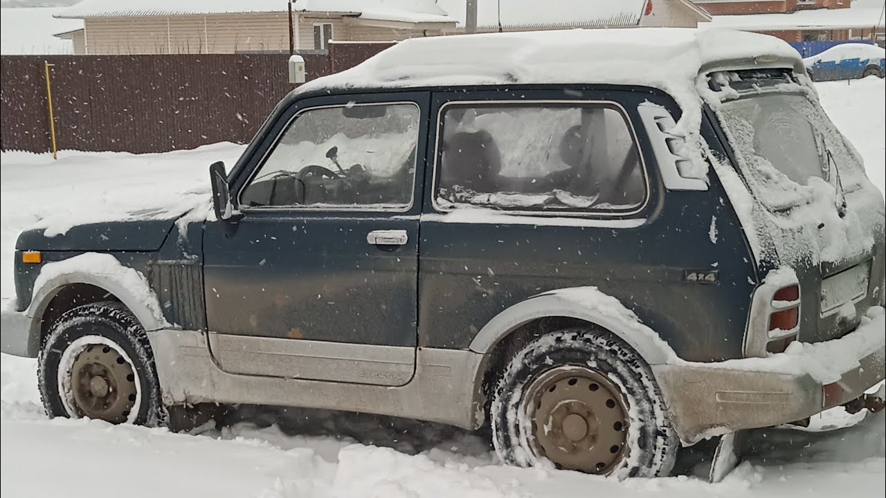 Снегопад и Нива. Созданы друг для друга.