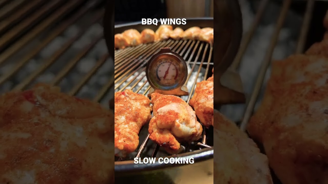 BBB Wings Slow Cooking Weber