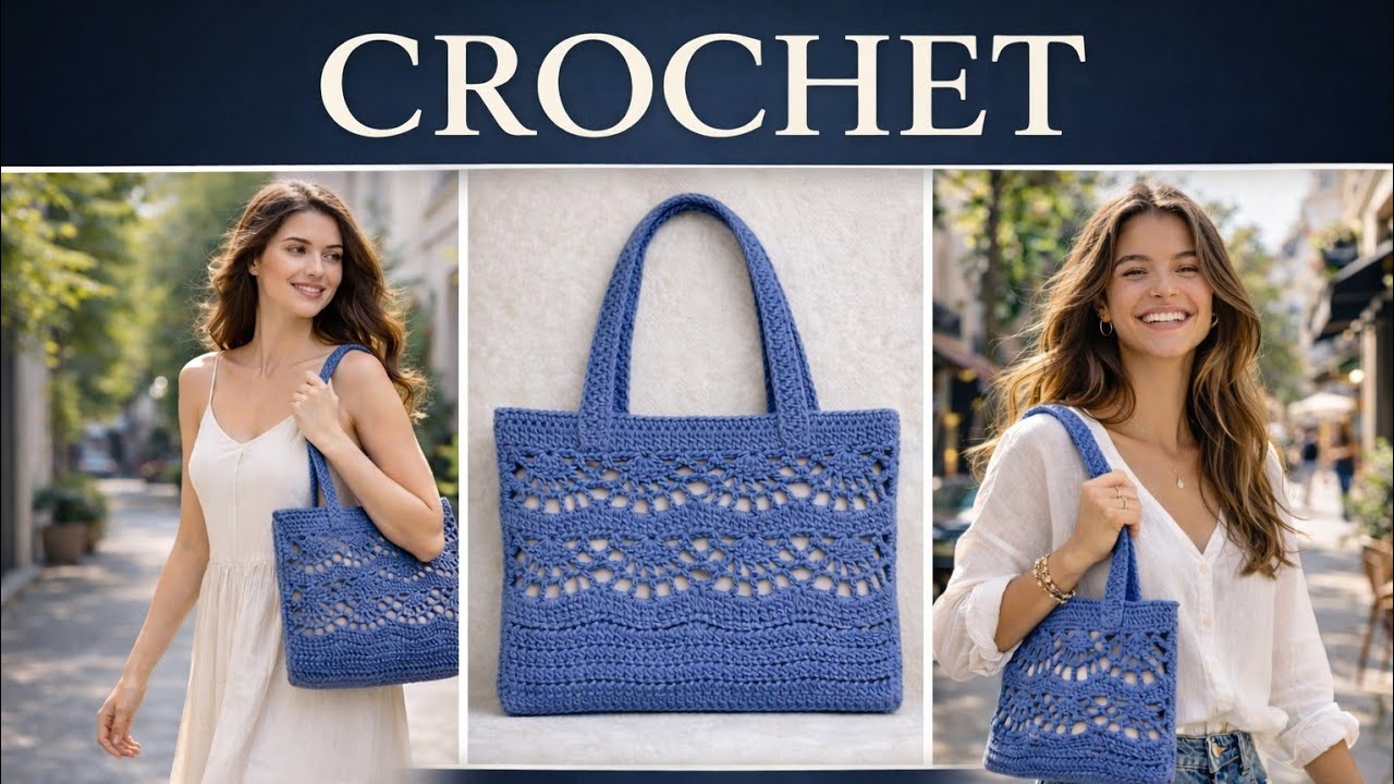 😍 Le Tote Bag au Crochet que Tout le Monde Va Vouloir ✨ Point d’Arcade Facile