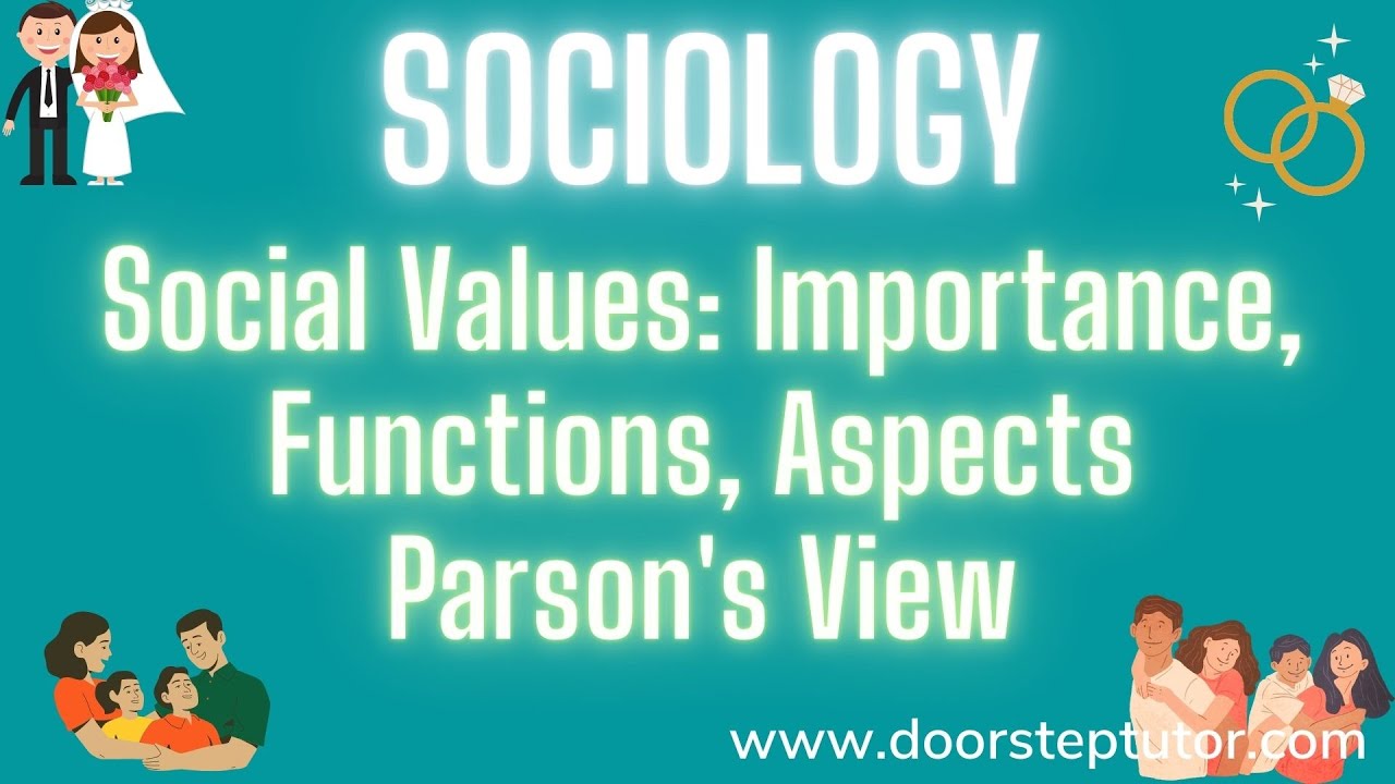 Social Values: Importance, Functions, Aspects | Parsons View - Social Equilibrium| Sociology NET IAS